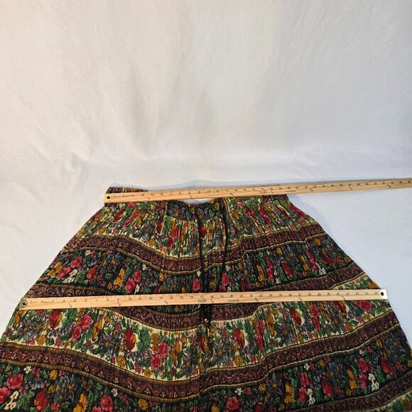 VINTAGE Semi-Sheer Festival Boho Full Peasant Silhouette Skirt OVERSIZED Size M. - Picture 15 of 17
